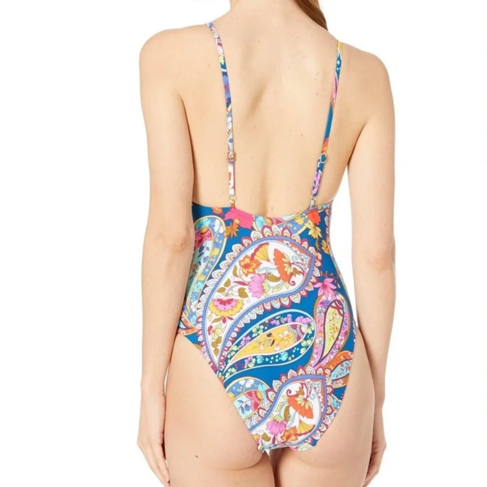 Trina Turk Multicolor Paisley One Piece Swimsuit - Picture 2 of 9